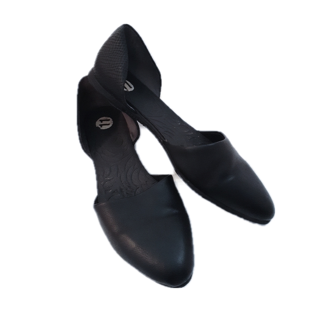 Be Energy Dr. SCHOLLS Ballet Flats Point Toe Snake Texture Heels